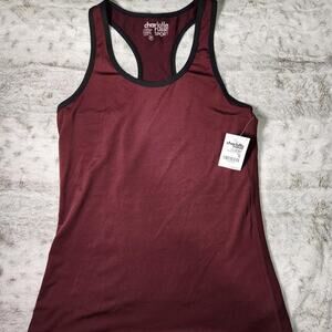 NWT Charlotte Russe Red Burgundy Racerback Active Tank Size M